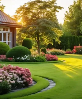 Professional landscape design and irrigation work in UAE