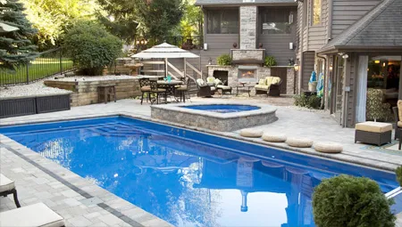 Swimming pools and water features landscaping in Abu Dhabi UAE